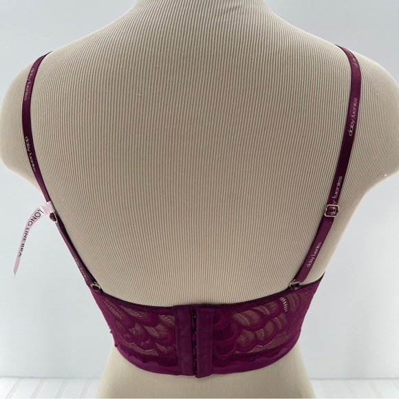 Daisy Fuentes Lace Pushup Long Line Bra Size 34B - Picture 10 of 12